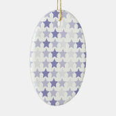 Patriottische Blauwe Ombre Sterren Keramisch Ornament (Rechts)