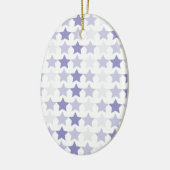 Patriottische Blauwe Ombre Sterren Keramisch Ornament (Links)
