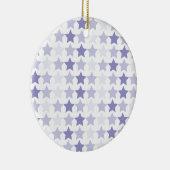 Patriottische Blauwe Ombre Sterren Keramisch Ornament (Rechts)