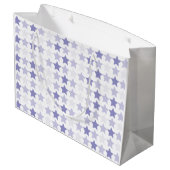 Patriottische Blauwe Ombre Sterren Large Cadeautasje (Achterkant Gekanteld)