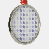 Patriottische Blauwe Ombre Sterren Metalen Ornament (Rechts)