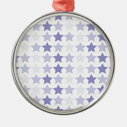 Patriottische Blauwe Ombre Sterren Metalen Ornament (Voorkant)