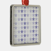Patriottische Blauwe Ombre Sterren Metalen Ornament (Rechts)