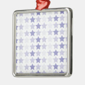 Patriottische Blauwe Ombre Sterren Metalen Ornament (Links)