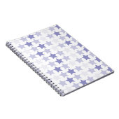 Patriottische Blauwe Ombre Sterren Notitieboek (Rechterzijde)