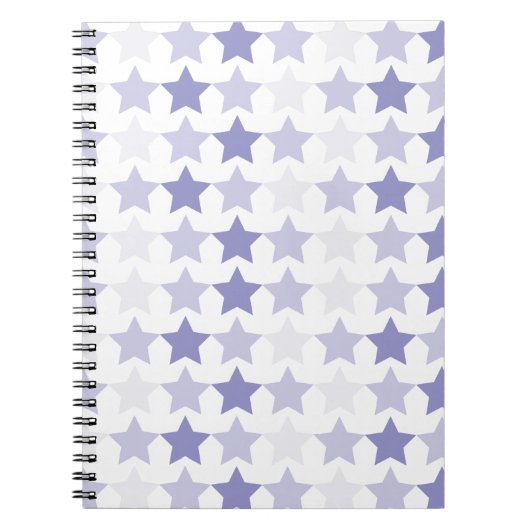 Patriottische Blauwe Ombre Sterren Notitieboek (Voorkant)