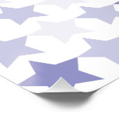 Patriottische Blauwe Ombre Sterren Perfect Poster (Hoek)