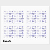 Patriottische Blauwe Ombre Sterren Rechthoekige Sticker (Vel)