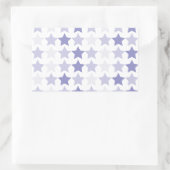 Patriottische Blauwe Ombre Sterren Rechthoekige Sticker (Tas)