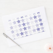 Patriottische Blauwe Ombre Sterren Rechthoekige Sticker (Envelop)