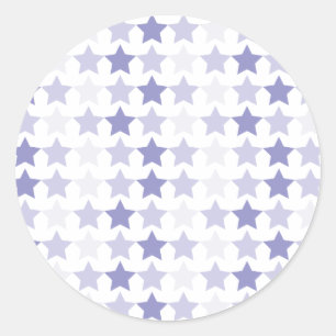 Patriottische Blauwe Ombre Sterren Ronde Sticker
