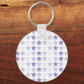 Patriottische Blauwe Ombre Sterren Sleutelhanger (Voorkant)