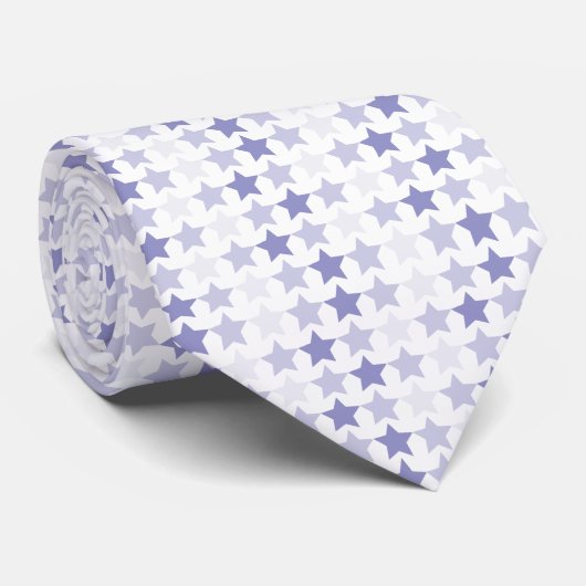 Patriottische Blauwe Ombre Sterren Stropdas (Opgerold)