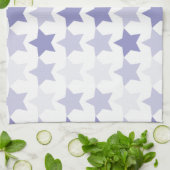 Patriottische Blauwe Ombre Sterren Theedoek (Gevouwen)