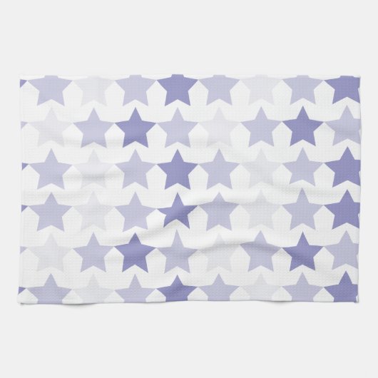 Patriottische Blauwe Ombre Sterren Theedoek (Horizontaal)