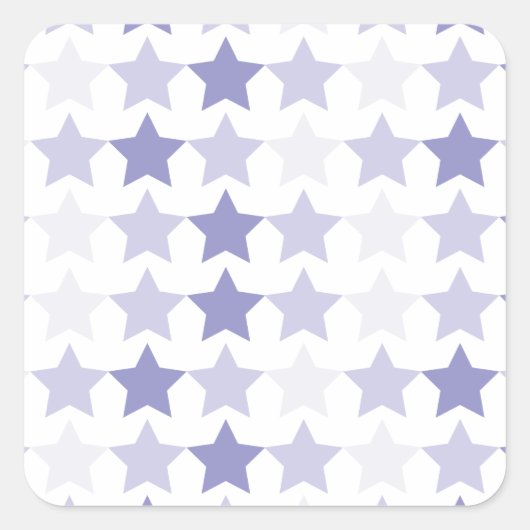 Patriottische Blauwe Ombre Sterren Vierkante Sticker (Voorkant)