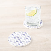 Patriottische Blauwe Ombre Sterren Zandsteen Onderzetter (Zijkant)