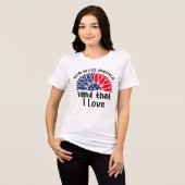 patriottische bloei Tri-Blend shirt (Voorkant volledig)