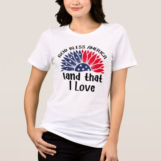 patriottische bloei Tri-Blend shirt (Voorkant)