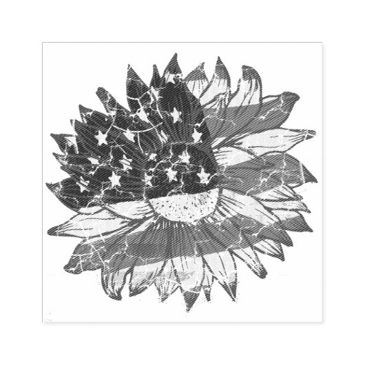 Patriottische Bloem Rubber Stamp Rubberstempel (Afrduk)