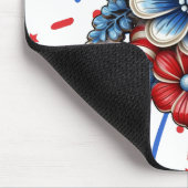 Patriottische Bloemen in Rood Wit & Blauw 4 juli Muismat (Hoek)