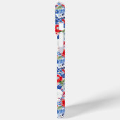Patriottische Bloemen met Initialen Case-Mate iPhone Case (Achterkant / Links)