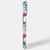 Patriottische Bloemen met Initialen Case-Mate iPhone Case (Achterkant / Rechts)
