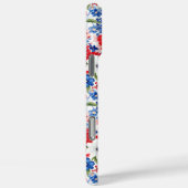 Patriottische Bloemen met Initialen Case-Mate iPhone Case (Achterkant / Rechts)