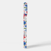 Patriottische Bloemen met Initialen Case-Mate iPhone Case (Achterkant / Rechts)