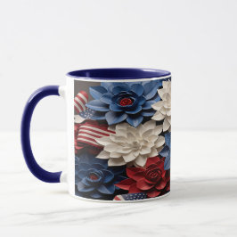 Patriottische bloemen mok
