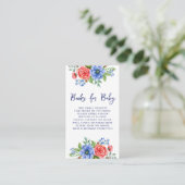 Patriottische Bloemen Rood Wit Blauw Boeken voor B Informatiekaartje (Staand voorkant)