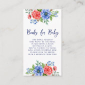 Patriottische Bloemen Rood Wit Blauw Boeken voor B Informatiekaartje (Voorkant)