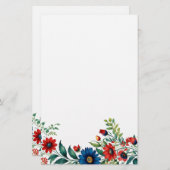 Patriottische Bloemen Stationery Briefpapier (Voorkant / Achterkant)