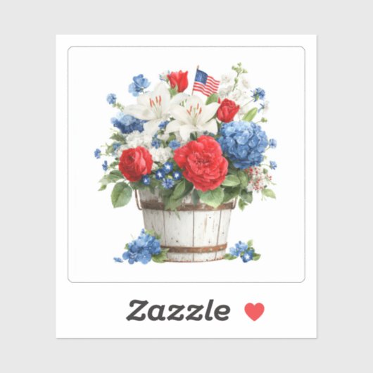 Patriottische bloemen sticker (Vel)