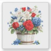 Patriottische bloemen sticker (Voorkant)