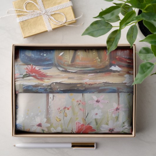 Patriottische bloemen tissuepapier (Geschenk)