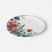 Patriottische bloemenharmonie papieren bordje (Gekanteld)