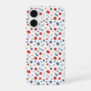 Patriottische bloemenkruidenierszak Zomer Americ iPhone 16 Hoesje