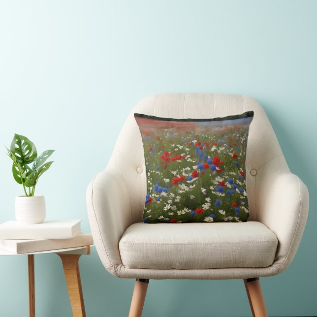 Patriottische bloemenkussen kussen (Stoel)