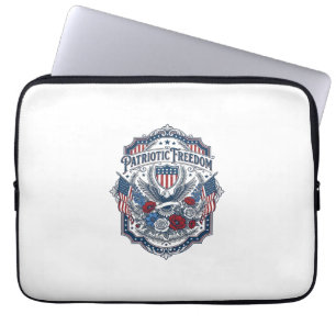 Patriottische Bloemist Vector Grafische T-shirt_1 Laptop Sleeve