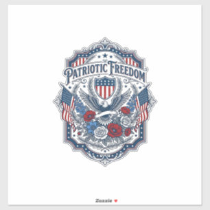 Patriottische Bloemist Vector Grafische T-shirt_1 Sticker