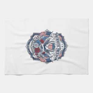 Patriottische Bloemist Vector Grafische T-shirt_1 Theedoek