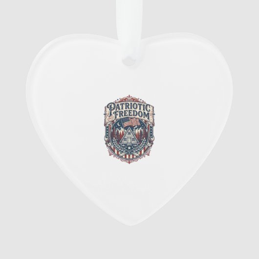 Patriottische Blokhut Weekend Vector Grafische T-s Ornament (voorkant)