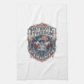 Patriottische Blokhut Weekend Vector Grafische T-s Theedoek (Verticaal)
