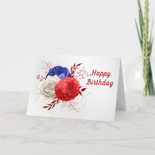 Patriottische Bloom Trio Verjaardag Kaart