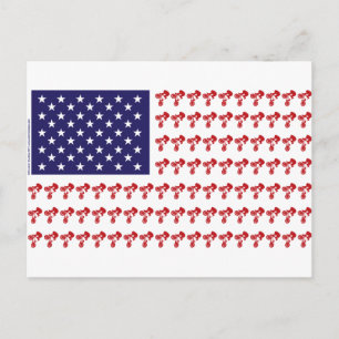 Patriottische BMX Biker American Flag Briefkaart