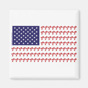 Patriottische BMX Biker American Flag Magneet