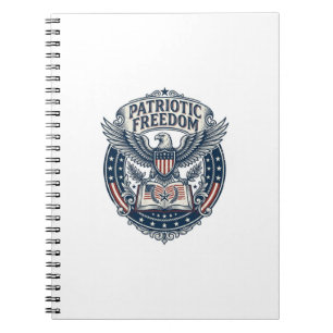 Patriottische Boekclub Vector Grafische T-shirt (2 Notitieboek