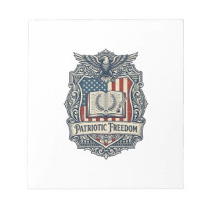 Patriottische Boekclub Vector Grafische T-shirt Notitieblok