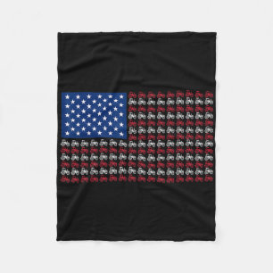 Patriottische boer 4 juli Amerikaanse vlag USA TRA Fleece Deken